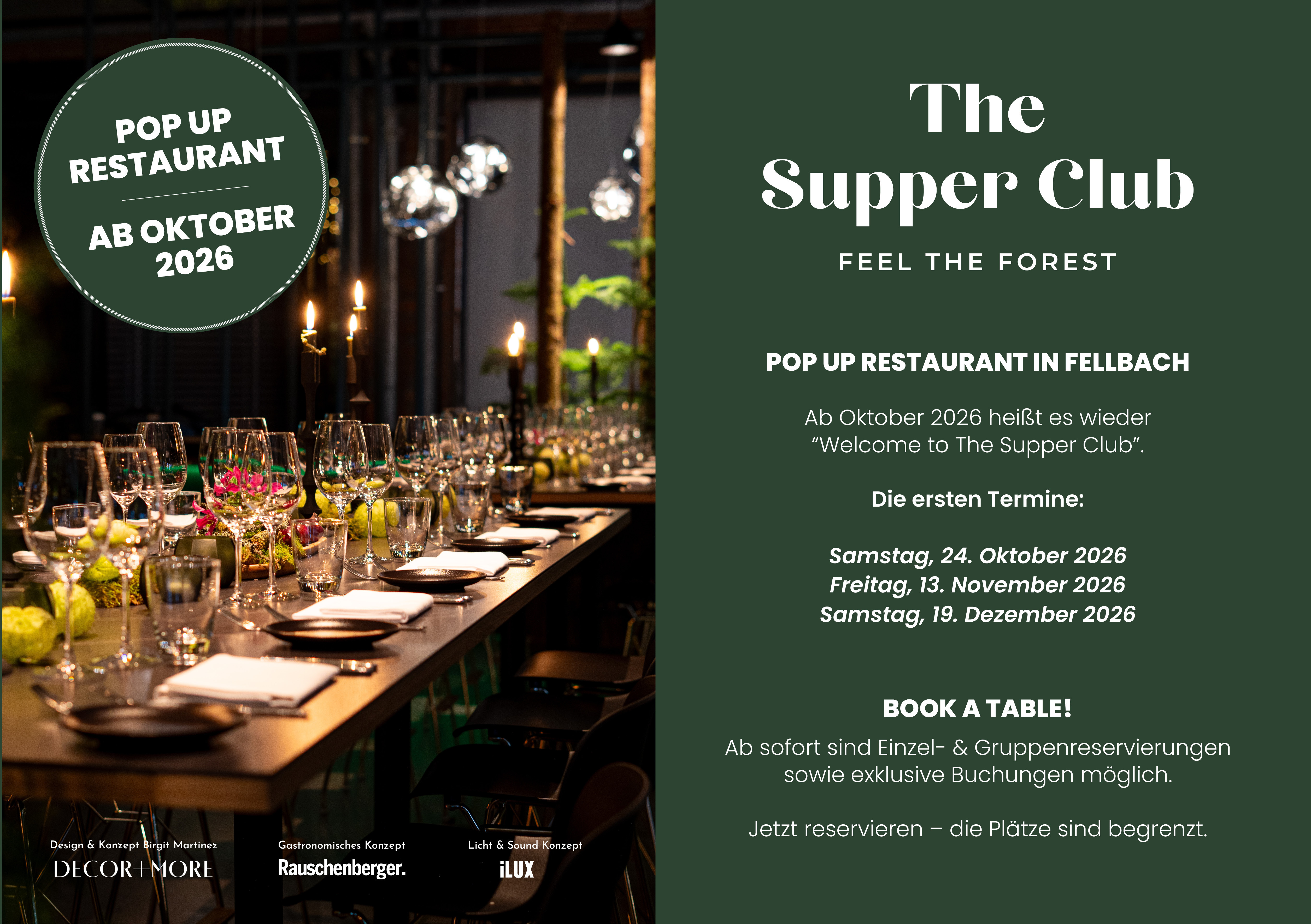 THE SUPPER CLUB – FEEL THE FOREST