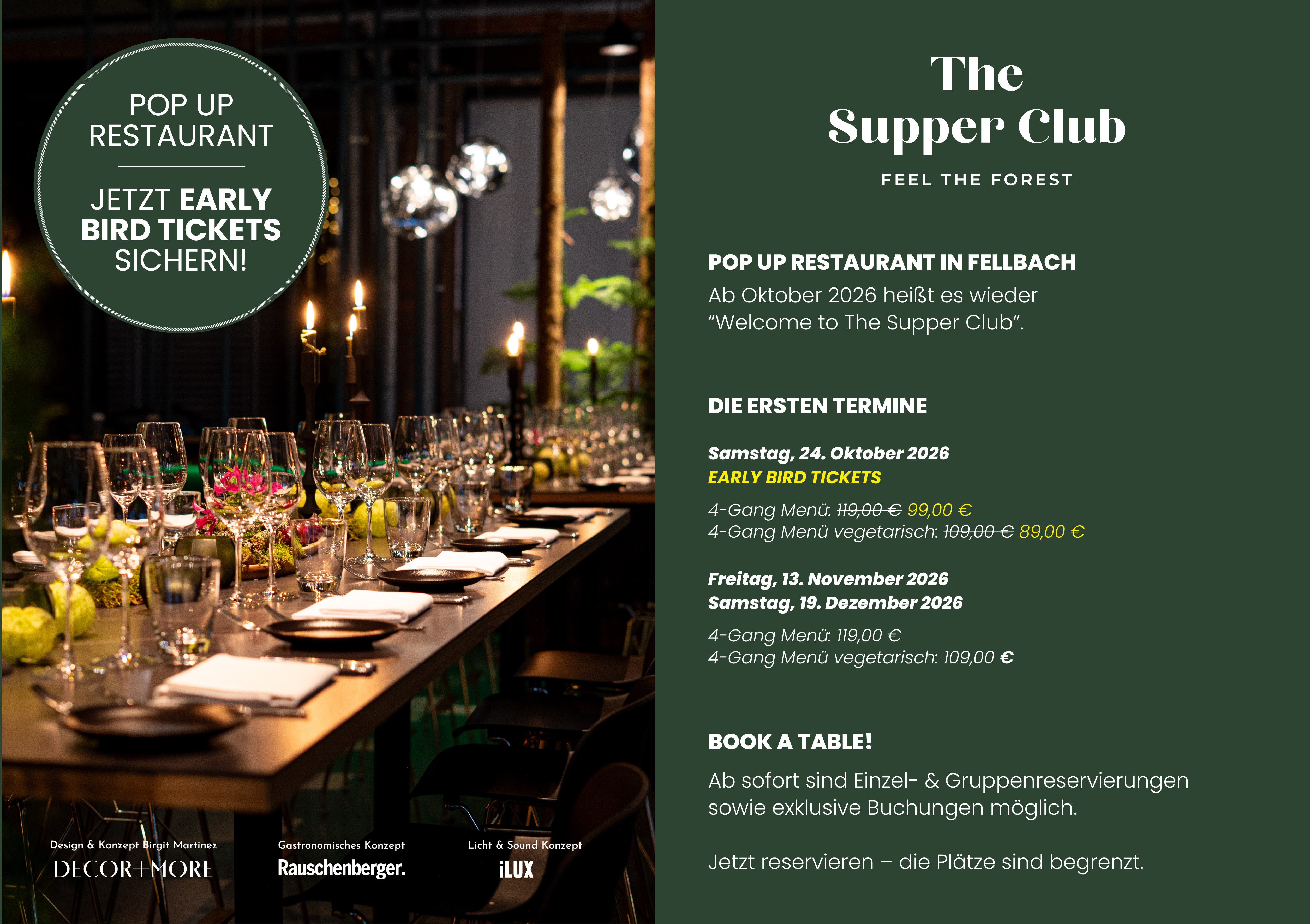 THE SUPPER CLUB – FEEL THE FOREST